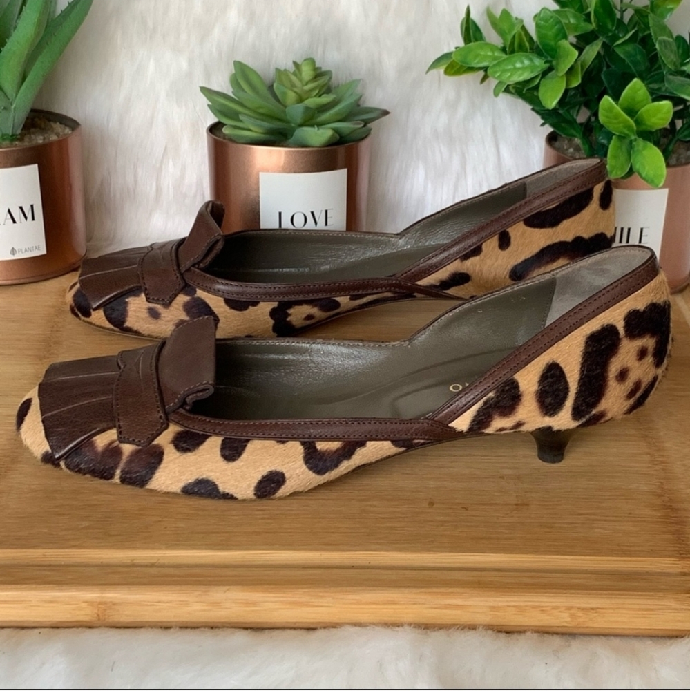 Valentino garavani Animal print pony hair heel